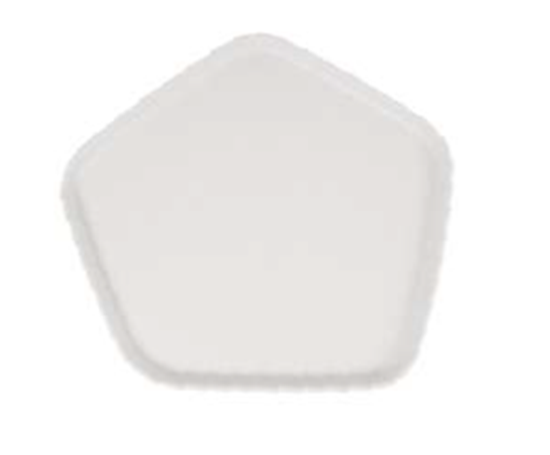 Picture of STN MARBLE DOT PENTAGON PLATTER MED 5102