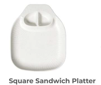 Picture of STN MARBLE DOT SANDWHICH PLATTER SQ MED 2308