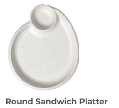 Picture of STN MARBLE DOT SANDWHICH PLATTER ROUND 2309