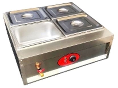 Picture of ELINVER BAIN MARIE 4 PAN 1/2 & LID W/WALVE 1.5KW