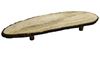 Picture of SHL WOOD BARK OVAL PLATTER W/STAND 20X6 2373B