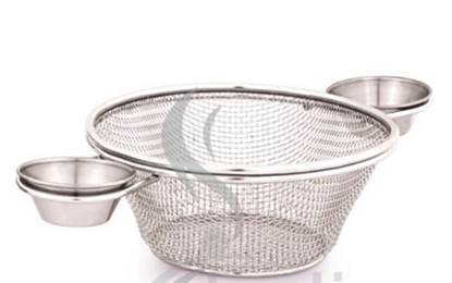 Picture of IG SERVING BASKET ROUND W/2 DIPS (17X8CM)