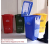 Picture of AST PEDAL BIN W/WHEEL 90LTR BLUE