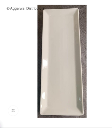 Picture of BONE-CHINA RIME PLATTER RECT 25CM