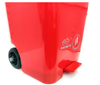 Picture of AST PEDAL BIN W/WHEEL 65LTR RED