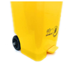 Picture of AST PEDAL BIN W/WHEEL 65LTR YELLOW