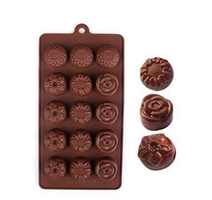 Picture of BAK CHOCOLATE MOULD SILICON - MIX FLOWERS