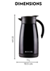 Picture of BOROSIL HYDRA TEAPOT FLASK 1000ML BLACK