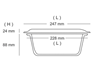 Picture of BOROSIL ROUND CASSEROLE FLAT W/LID 1.75L