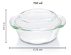 Picture of BOROSIL ROUND CASSEROLE W/LID 1L