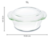 Picture of BOROSIL ROUND CASSEROLE W/LID 1L