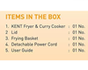 Picture of KENT FRYER & CURRY COOKER - 16001