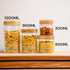 Picture of LEC GLASS JAR W/SCREW BAMBOO LID 900ML 3044