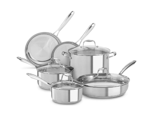 Picture of KITCHEN-AID TRI PLY SS COOKWARE 10 PCS 80254