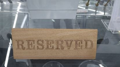 Picture of WOOD RESERVED SIGN