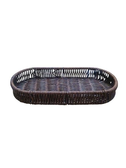 Picture of MOSC POLY CUTLERY BASKET OVAL 24X9X4CM (ANTIQUE)