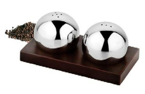 Picture of MTX SALT & PEPPER SET WOOD BASE