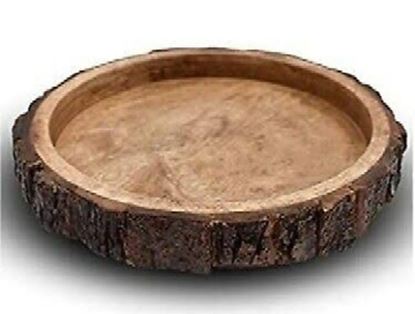 Picture of SHL WOOD BARK PLATTER DEEP 9