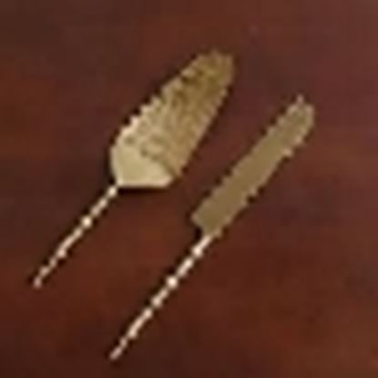 Picture of CK CAKE KNIFE SET 2P HAMMER GOLD