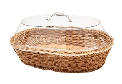 Picture of MOSC POLY BASKET W/COVER OVAL 44.5X35X7CM