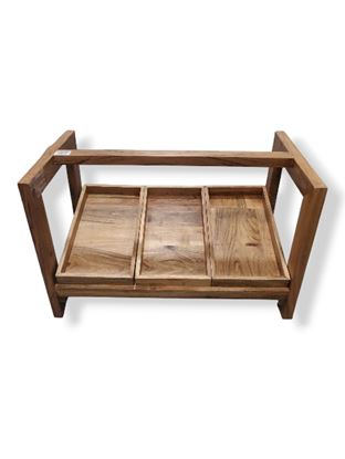Picture of SHL WOOD BREAD CADDY 3 TRAYS 3511