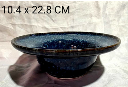 Picture of CC STUDIO BLUE PASTA PLATE BIG 22.8X10.4CM