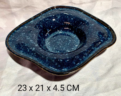 Picture of CC STUDIO BLUE PASTA PLATE SMALL 23X21X4.5CM