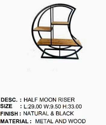 Picture of SHL RISER WOOD BUFFET 3 TIER MOON NEW MS WOOD 3592