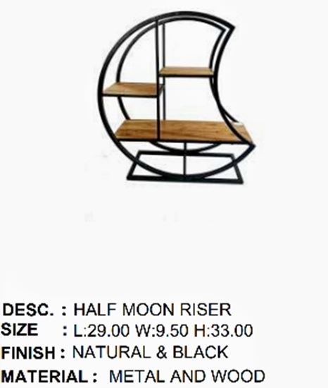 Picture of SHL RISER WOOD BUFFET 3 TIER MOON NEW MS WOOD 3592
