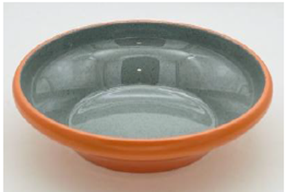 Picture of HNH ML PASTEL ORANGE RIM SALAD BOWL HEAVY 10