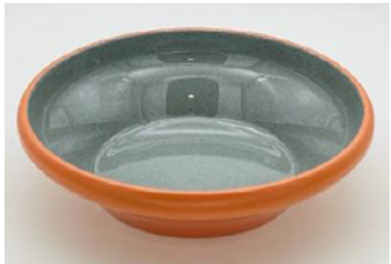 Picture of HNH ML PASTEL ORANGE RIM SALAD BOWL HEAVY 10