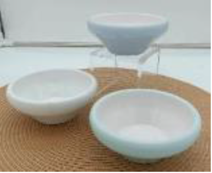 Picture of HNH ML DUAL SKY BLUE ROUND RIM CHAAT POT 4.5