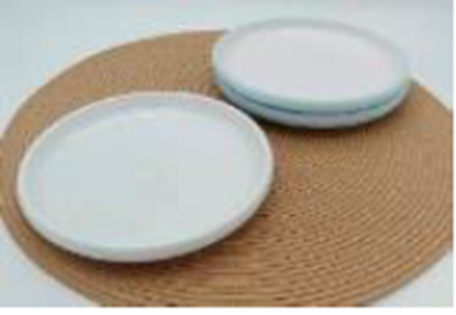 Picture of HNH ML DUAL MINT GREEN ROUND RIM PLATE 7.5