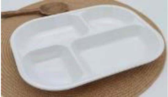 Picture of HNH ML DUAL SKY BLUE DOSA PLATE 4 PART 10.5X8.25