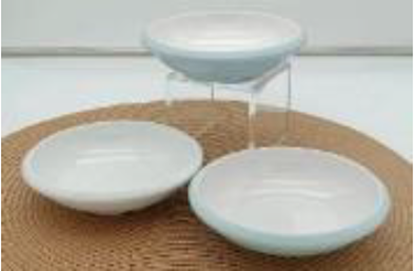 Picture of HNH ML DUAL MINT GREEN ROUND DISH 5.3
