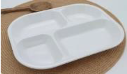 Picture of HNH ML DUAL MINT GREEN DOSA PLATE 4 PART 10.5X8.25