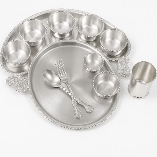 Picture of ATL SILVER THALI SET MAHARAJA