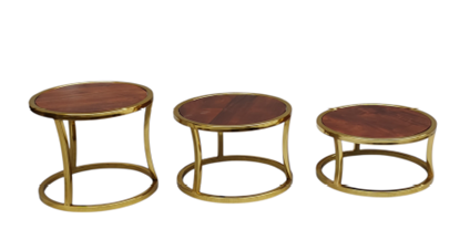 Picture of SHL WOOD RISER GOLD STAND ROUND 3P 5029