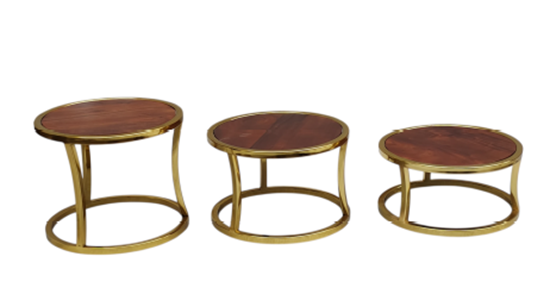 Picture of SHL WOOD RISER GOLD STAND ROUND 3P 5029