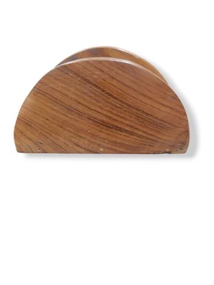 Picture of WOOD NAPKIN HOLDER HALF ROUND