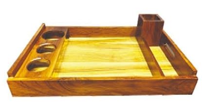 Picture of KVG CHIP & DIP TRAY TEAK WOOD K0608