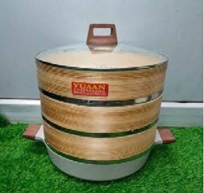 Picture of CHAFFEX MOMO STEAMER BAMBOO 24CM 2 TIER (INDUCTION BASE