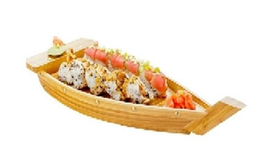 Picture of WOOD SUSHI BOAT 50CM
