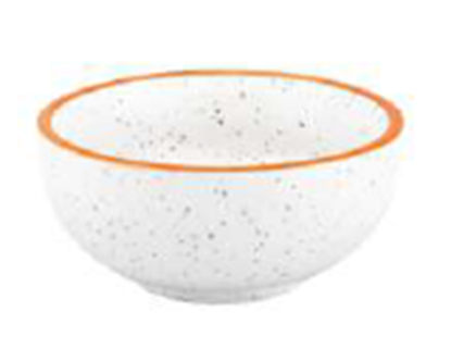 Picture of CC WHITE MATT W/LINE BOWL 12CM HALF POR