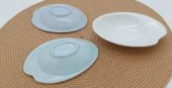 Picture of HNH ML DUAL SKY BLUE AMBER DISH 5.5X4.5