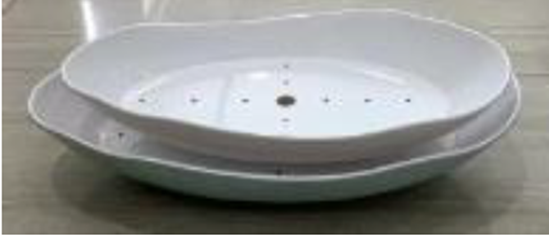 Picture of HNH ML DUAL MINT GREEN BUFFET BOWL 16