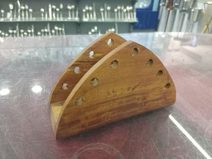 Picture of WOOD NAPKIN HOLDER TRIANGLE
