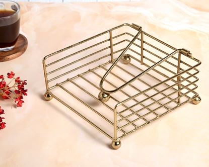 Picture of TRI NAPKIN HOLDER WIRE (GOLD)