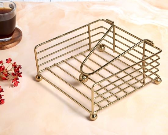 Picture of TRI NAPKIN HOLDER WIRE (GOLD)