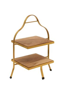 Picture of SHL WOOD MUFFIN STAND RECT 2 TIER 14.5X5.5X14.5"